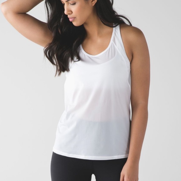 Lululemon White Sunshine Salutation Tank Top - Picture 3 of 13